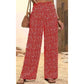 Oferte speciale pentru mărimi mari😍Pantaloni largi cu talie înaltă și smocuri pentru femei
