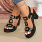 ✨ Sandale elegante cu toc gros pentru femei