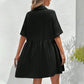 Rochie midi cu guler de cămașă, mânecă scurtă și nasturi
