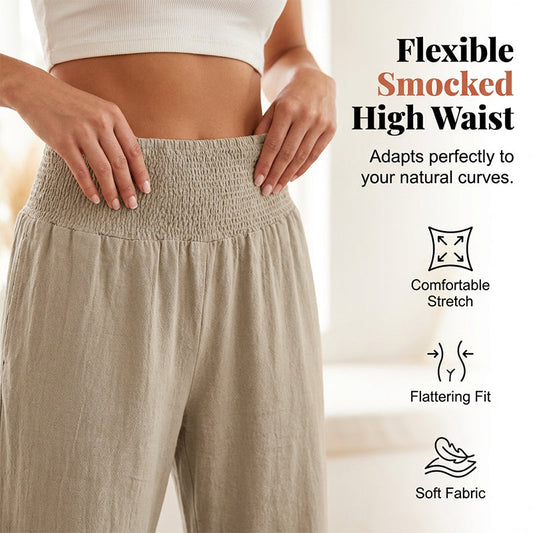 ❤️Pantaloni de lounge cu volane, stil Boho, pentru femei