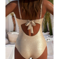 ❤️Costum de baie dintr-o singură piesă cu efect de control al abdomenului, strălucitor