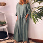 Rochie maxi lejeră din bumbac și in, pentru femei