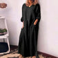 Rochie maxi lejeră din bumbac și in, pentru femei
