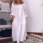 Rochie maxi lejeră din bumbac și in, pentru femei