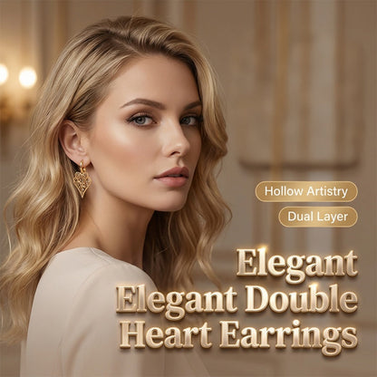 ⏰Elegant Sparkling Heart Hoop Earrings