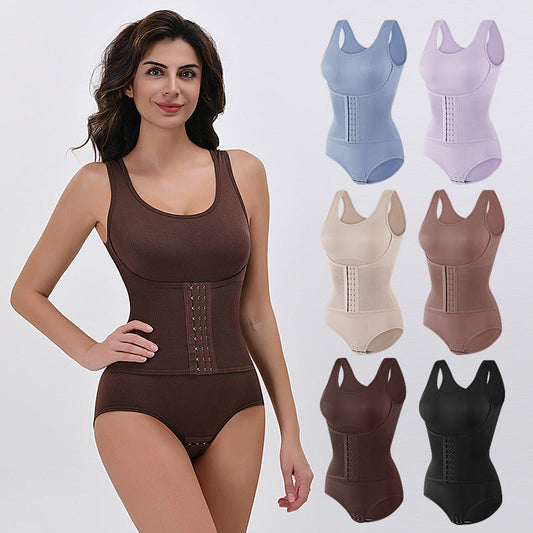Body modelator cu susținere pentru abdomen, fără cusături