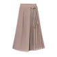Pantaloni culotte uni, de zi cu zi, cu cordon la talie