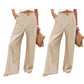 👖 Pantaloni Casual pentru Femei, Talie Înaltă, Croială Evazată