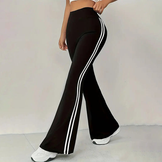 Pantaloni moderni cu talie înaltă și croi larg
