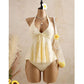 🌸Set Tankini cu Peplum și Halter pentru Femei