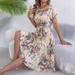 Rochie midi plisată cu imprimeu floral pentru femei