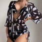 ✨ Costum de baie din trei piese pentru femei