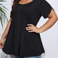 👚  Tricou pentru femei cu pliuri în față și mâneci bufante🌸