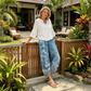 Pantaloni pentru femei cu imprimeu floral vintage, croi evazat