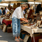 Pantaloni pentru femei cu imprimeu floral vintage, croi evazat