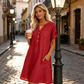 🍃☁️ Rochie casual cu decolteu în V pentru femei