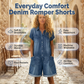 Rochie din denim cu mâneci scurte pentru femei