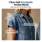 Rochie din denim cu mâneci scurte pentru femei