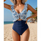🏖️ Costum de baie întreg cu volane pentru femei 💃