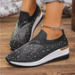 👟Pantofi sport slip-on cu fluturi cu strasuri pentru femei - Strălucește la fiecare pas ✨