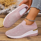👟Pantofi sport slip-on cu fluturi cu strasuri pentru femei - Strălucește la fiecare pas ✨