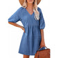 🔥Noutăți și oferte speciale – Rochie casual din denim cu croială lejeră pentru femei