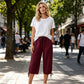 👖🌬️ Pantaloni capri casual, cu șnur de strângere și buzunare