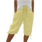 👖🌬️ Pantaloni capri casual, cu șnur de strângere și buzunare