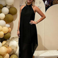 👗 Rochie cu guler în V și croială asimetrică