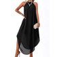 👗 Rochie cu guler în V și croială asimetrică