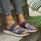 Sandale plate casual pentru femei, cu multiple curele