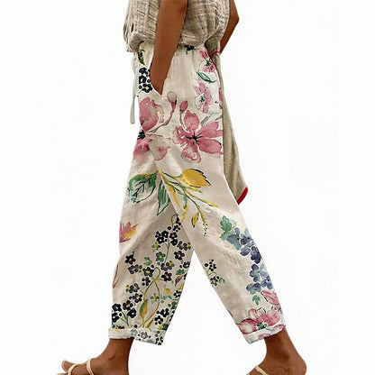 Pantaloni scurți casual pentru femei cu imprimeu floral