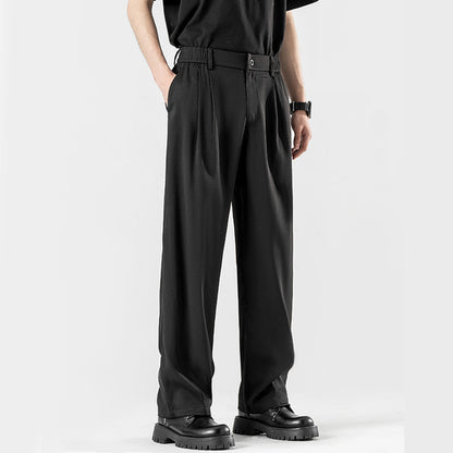 Pantaloni largi de casual din viscoză pentru bărbați
