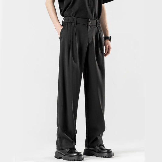 Pantaloni largi de casual din viscoză pentru bărbați