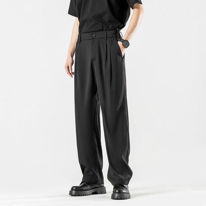 Pantaloni largi de casual din viscoză pentru bărbați