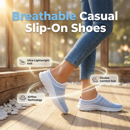 👟 Papuci tip mule pentru femei, din plasă respirabilă, cu sistem slip-on