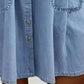 Rochie casual din denim pentru femei, cu croială largă și buzunare