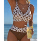 👙Costum de baie două piese pentru femei, talie înaltă, tip bikini