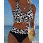 👙Costum de baie două piese pentru femei, talie înaltă, tip bikini