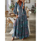 Rochie Maxi Bohemiană cu Flori pentru Femei