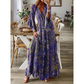 Rochie Maxi Bohemiană cu Flori pentru Femei