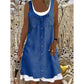 👗☀️ Rochie de damă din denim cu imprimeu