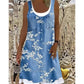 👗☀️ Rochie de damă din denim cu imprimeu
