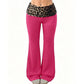 Pantaloni de yoga cu talie înaltă, model leopard, pentru femei