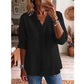 👚Bluză casual pentru femei cu guler în V și volane
