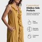Women's V-Neck Ruffled Sleeveless Dress