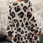 Rochie fluidă pentru femei, cu imprimeu leopard și decolteu în V