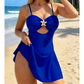 Costum de baie pentru femei cu decupaje și o stea de mare