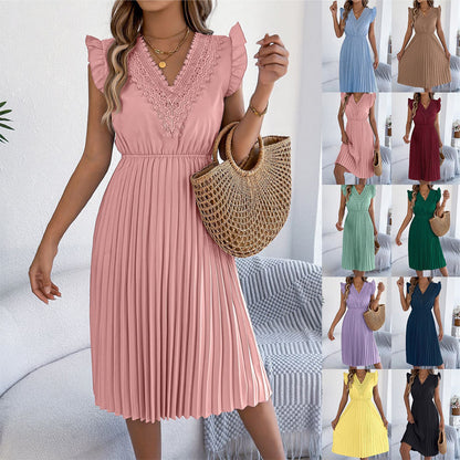 Rochie de damă din dantelă cu volane