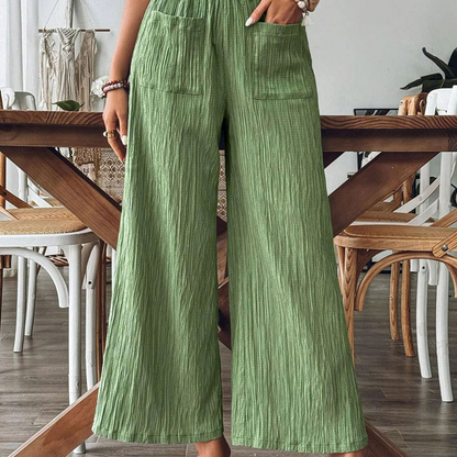 🌿 Pantaloni largi de damă pentru timp liber